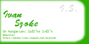 ivan szoke business card